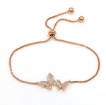 Carregar imagem no visualizador da galeria, Pulseira Elegant Butterfly em Zirconia Ouro Rose ou Prata
